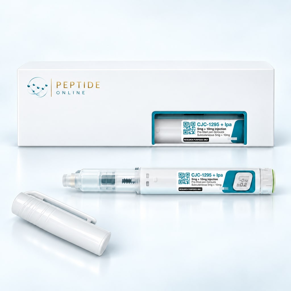 CJC-1295 No DAC 5 mg + Ipamorelin 10 mg Peptide Pen